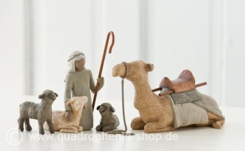 Willow Tree Shepherd and Stable Animals Hirte Herde Kamel