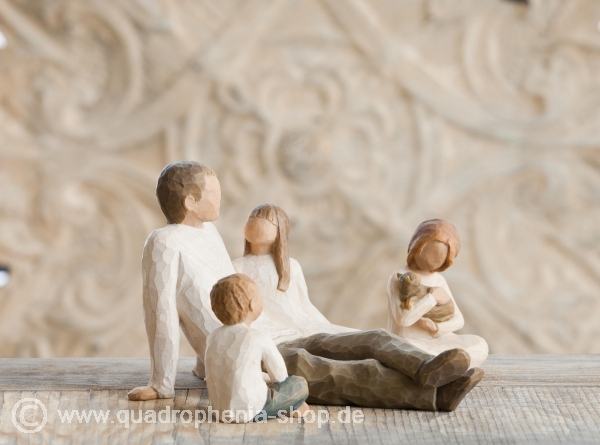 Familie 15 Vater mit seinen Kindern Willow Tree