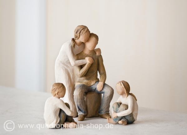 Familie 1 Willow Tree Vater Mutter Zwei Kinder